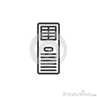 Floor standing air conditioner line icon Vector Illustration