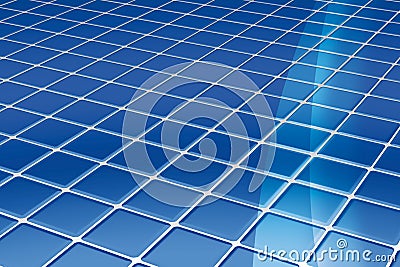 Floor tiles blue Stock Photo