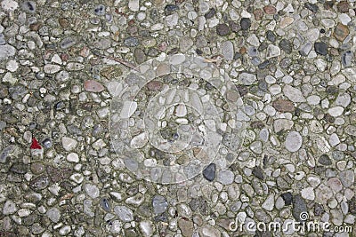 Floor tiles with pebbles Stock Photo