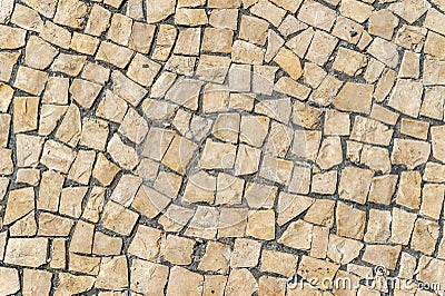 Floor typical Lisbon, detail of a typical soil in Portugal Stock Photo