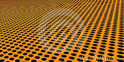 Floor of Warped Black Circles Stock Photo