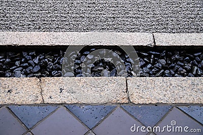 Floor Water Drainage detail Stock Photo