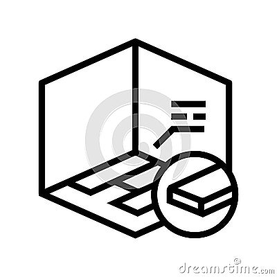 flooring options interior designer line icon vector illustration Vector Illustration