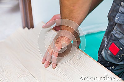 Flooring renovation Stock Photo