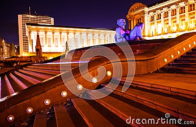 Floozie in the Jacuzzi River statue in front of Birmingham Coiuncil House Editorial Stock Photo