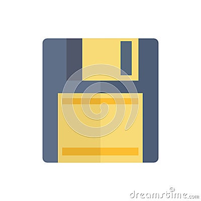 Floppy Disk Magnetic Computer Data Storage Support Vector Illustration