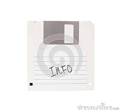 Floppy Disk - Technology from the past on white Stock Photo