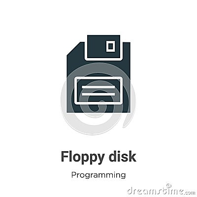 Floppy disk vector icon on white background. Flat vector floppy disk icon symbol sign from modern programming collection for Vector Illustration