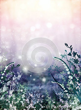 Flora abstract background pattern. Stock Photo