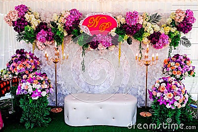 Flora background for wedding ceremony Stock Photo