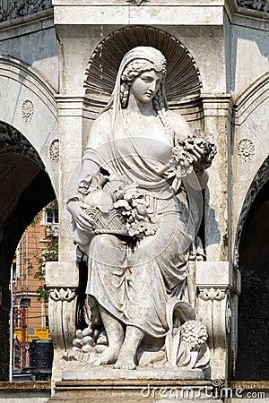 Flora Fountain at fort area in Mumbai Stock Photo