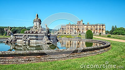 Flora Fountain and Witley Court, Worcestershire, England. Stock Photo