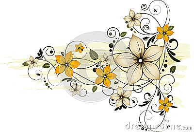 Floral abstract background Vector Illustration