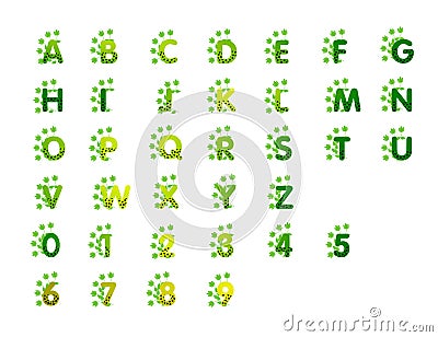 Floral alphabet Stock Photo