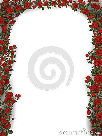 Floral arch of roses Vector Illustration