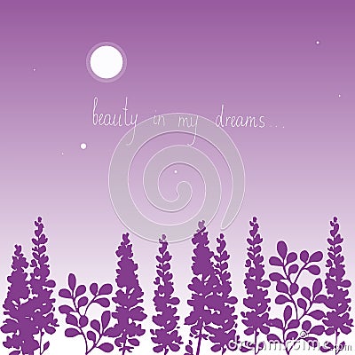 Floral background beauty in my dreams Vector Illustration