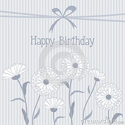 Floral background with daisy, illustration Vector Illustration