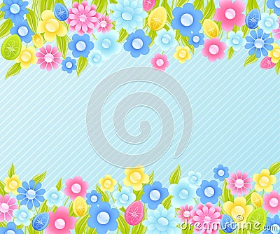 Floral background for Easter. Vector Illustration