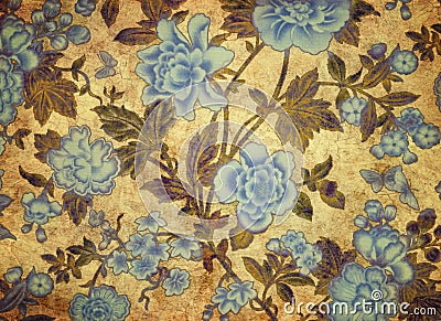 Floral background in grunge style Stock Photo