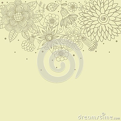 Floral background in light colours Vector Illustration