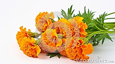 marigold flowers background Stock Photo