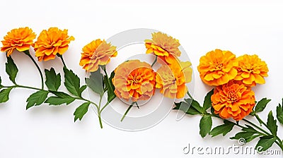 marigold flowers background Stock Photo