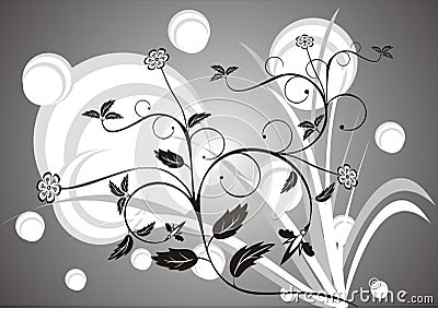 Floral background N1 Vector Illustration