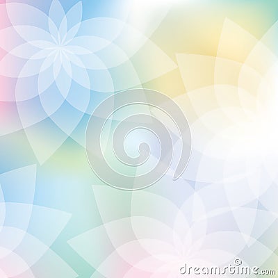 Floral background in pastel colors Vector Illustration