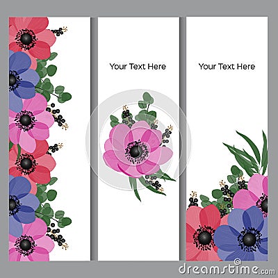 Floral background with place for your text. Cartoon Illustration