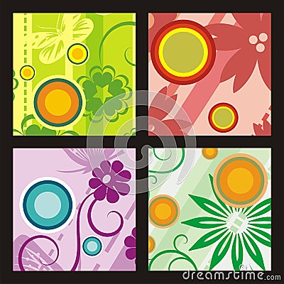 Floral background series Vector Illustration