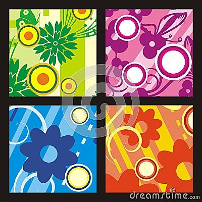 Floral background series Vector Illustration