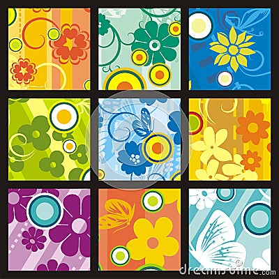 Floral background series Vector Illustration