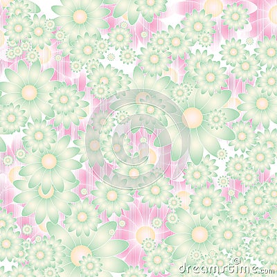 Floral background in soft colors Vector Illustration