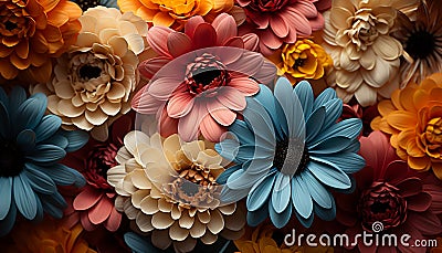 Floral beauty in nature a wallpaper of colorful blossoms generated by AI Stock Photo