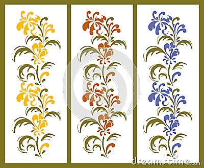 Floral borders Vector Illustration