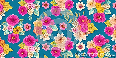 Floral Bouquet Boho Vintage Bold Stock Photo