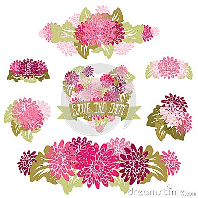 Floral bouquets Vector Illustration