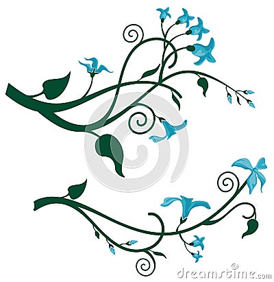 Floral branch series Vector Illustration