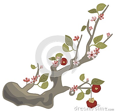 Floral branch series Vector Illustration