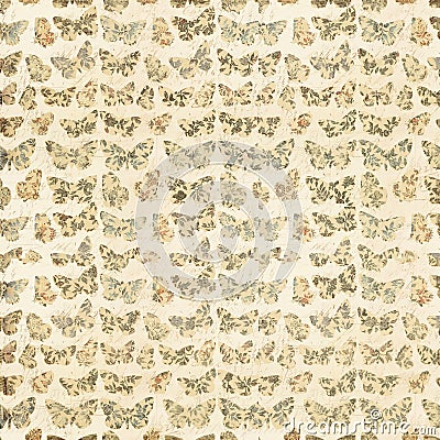 Floral Butterfly Pattern Stock Photo