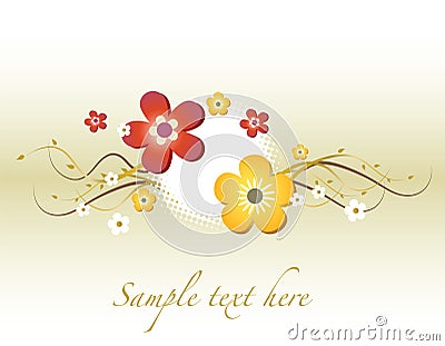 Floral Card Vector Illustration