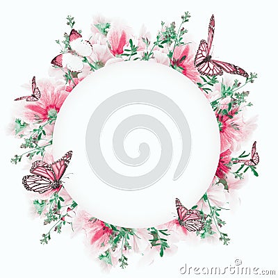 Floral card nature Stock Photo