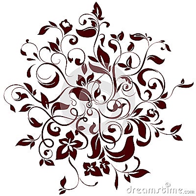 Floral circle Vector Illustration