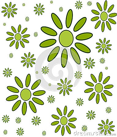 Floral circular wallpaper pattern Stock Photo