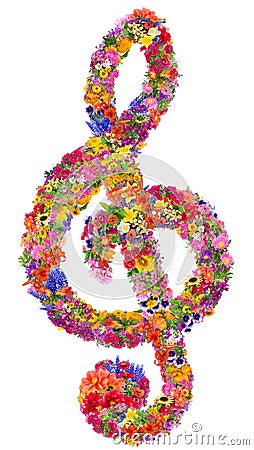 Floral clef Stock Photo