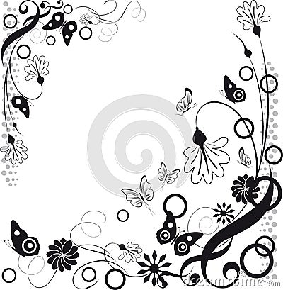 Floral composition Vector Illustration