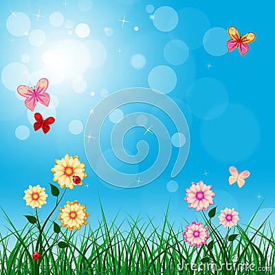 Floral Copyspace Represents Florals Copy-Space And Flower Stock Photo