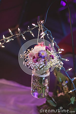 Floral Decoration for Wedding Aisle Stock Photo