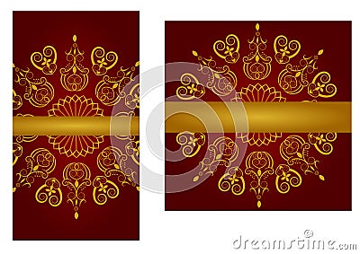 Floral decorations border background Cartoon Illustration