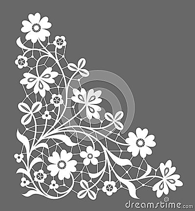 Corner lace Vector Illustration